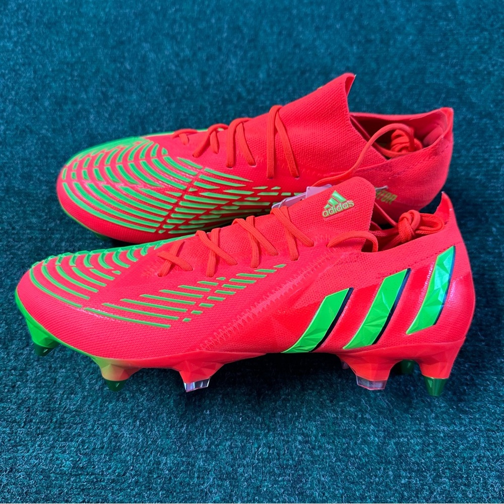 Adidas Predator Edge.1 SG Solar Red ‘Game Data Pack’ Cleats Men’s Size 7.5